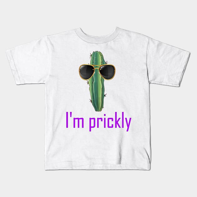 Cactus I'm prickly Kids T-Shirt by KrasiStaleva